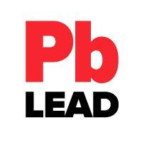 The letters Pb written in red above Lead in capitalized black letters.